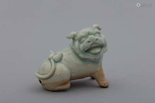 Song Hutian Yingqing blueish ceramic lion