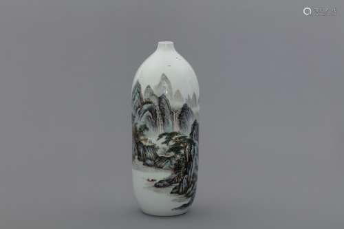 water and mountain porcelain plate made by Wang Guiying in 1...