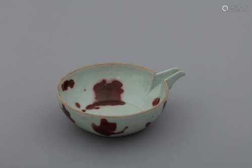 Yuan red underglazed porcelain cup