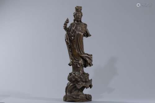 Qing bronze Guanyin Statue