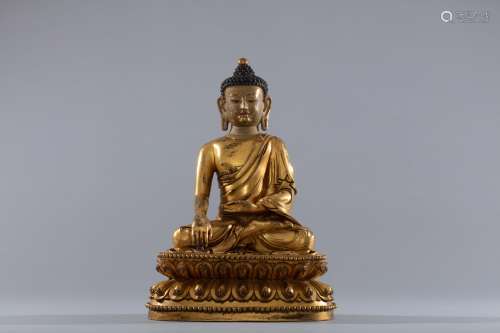 Sakyamuni gilt bronze statue