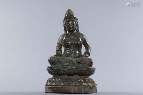 Ming bronze seated buddha