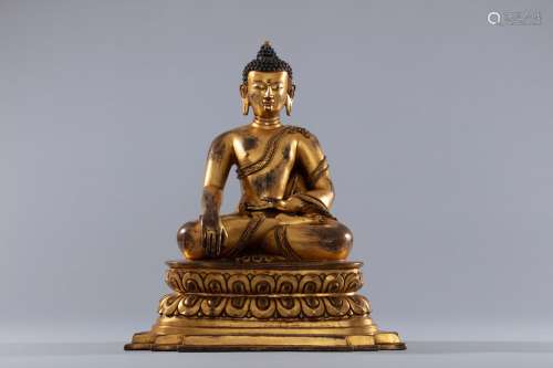 Sakyamuni gilt bronze statue