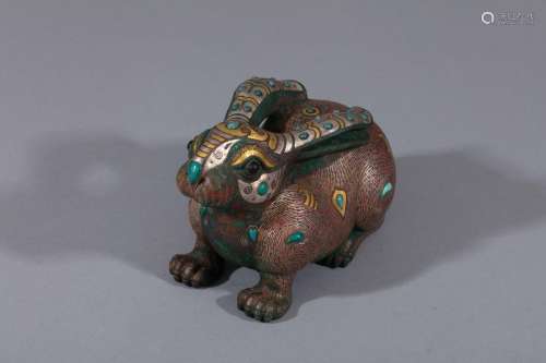 Warring-State period gold,silver and turquoise inlaid bronze...