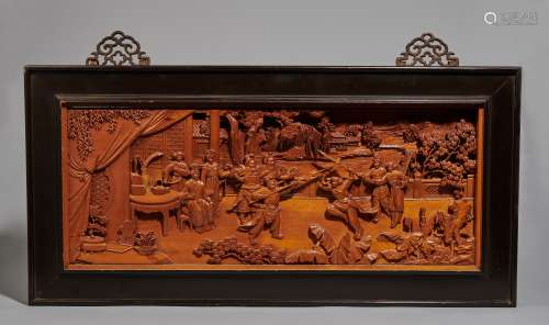 20世纪60-70年代 黄杨传统人物故事木雕