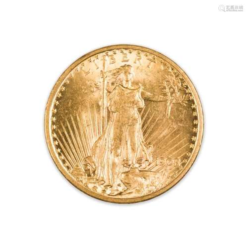 1908P $20 Gold Liberty Double Eagle coin