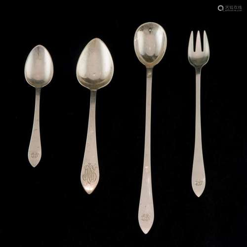 (40 pc) Tiffany partial sterling flatware