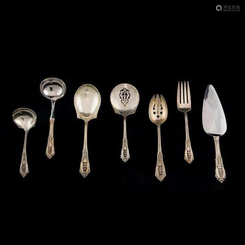 (57 pc) Wallace Rosepoint sterling flatware service