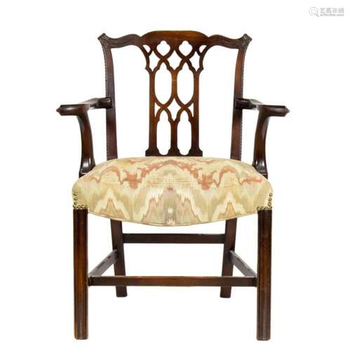 A Chippendale style armchair 19th century