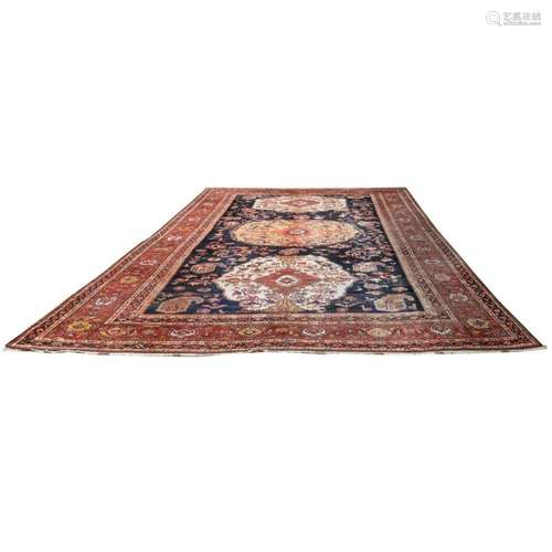 An antique Bakhtiari carpet, 10 5" x 15 7"