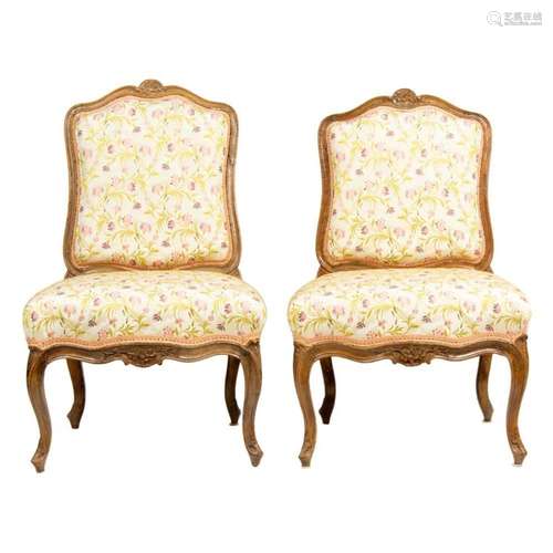 A pair of French side chairs