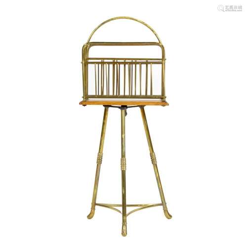 A late Victorian rotating magazine rack