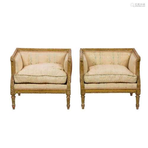 A pair of Louis XVI style children s chairs