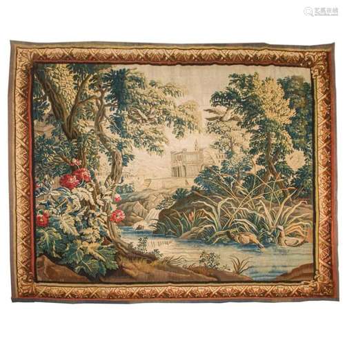 A Flemish Baroque scenic tapestry, 17th/18th century, depict...