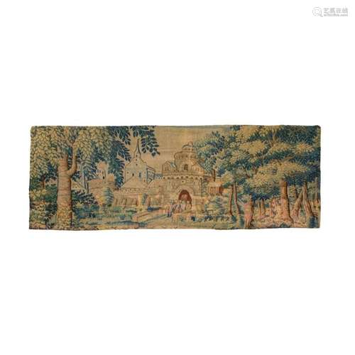 A Flemish Baroque tapestry fragment, 17th/18th century