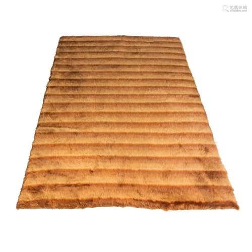 Contemporary faux fur carpet or throw