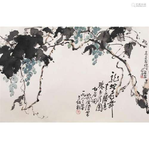 Zhang Anzhi (1911-1990) - Grapevines