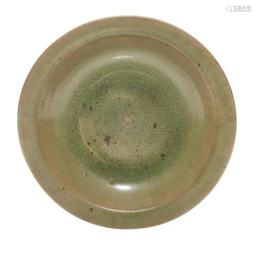 Chinese Longquan celadon glazed charger