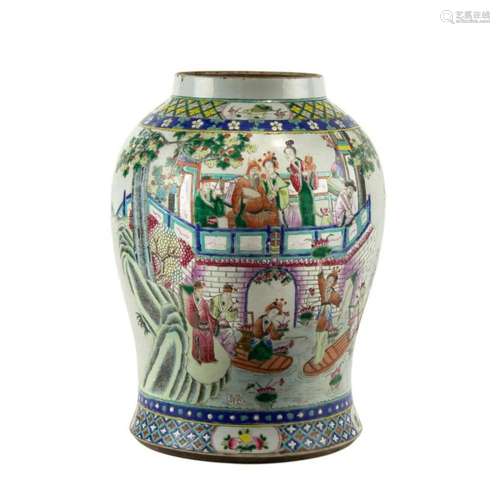 Chinese famille rose jar