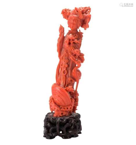 Chinese coral carving