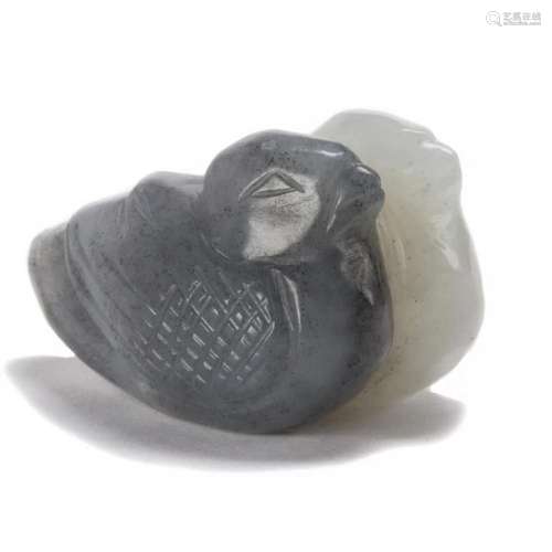 Chinese black and white jade  mandarin ducks  toggle