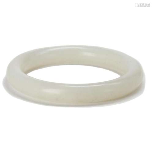 Chinese white jade bangle