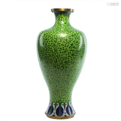 Chinese cloisonne enamel vase