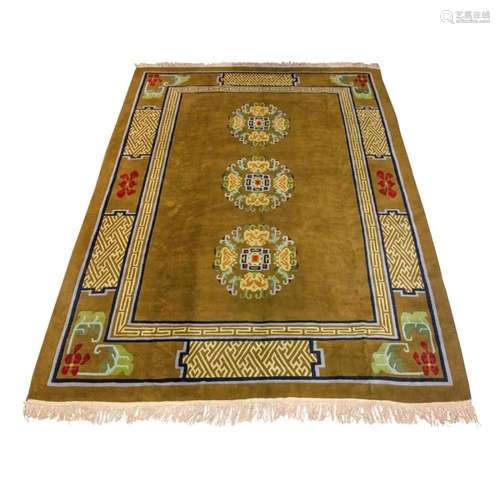 Tibetan hand tied wool carpet