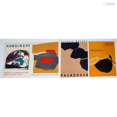Exhibition posters, Kandinsky, Palazuelo, and Vecente