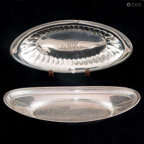 (Lot of 2) Sterling bread trays by Gorham #4463 and a Towle ...