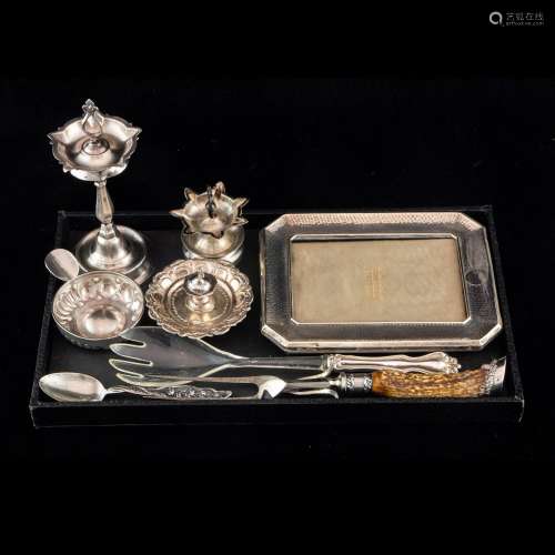 Miscellaneous of sterling, plate and white metal items, incl...
