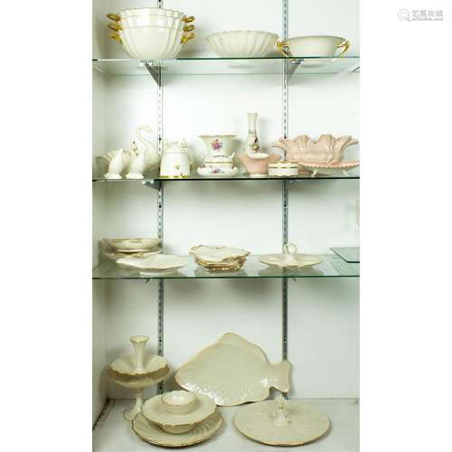 (Lot of approx 35) Four shelves of Lenox porcelain serving p...