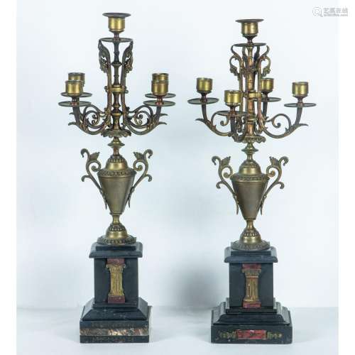 A pair of French bronze