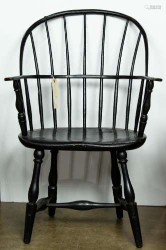 An Ebonized Windsor chair