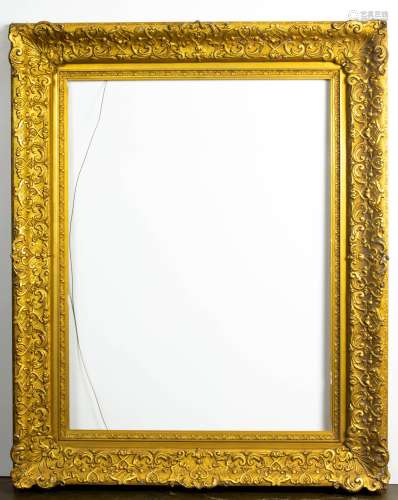 Regence style giltwood and gesso frame, rabbett 24.5h x 32.7...