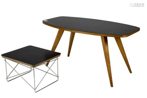(lot of 2) Charles and Ray Eames LTR table, etc.