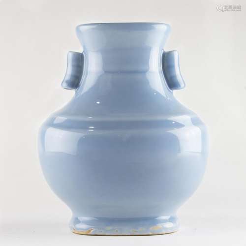 Chinese claire-de-lune glazed vase