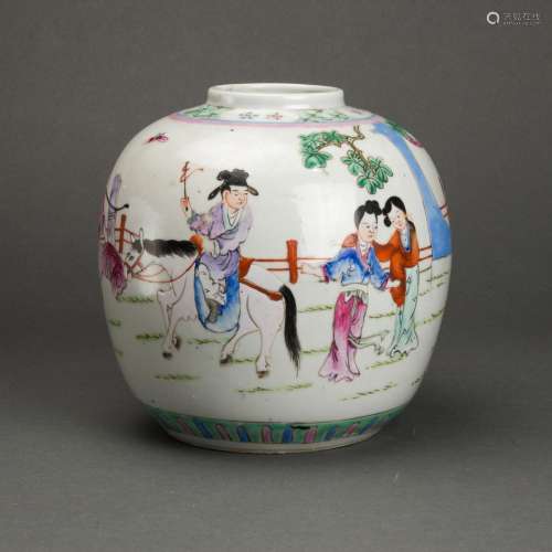 Chinese famille rose jar