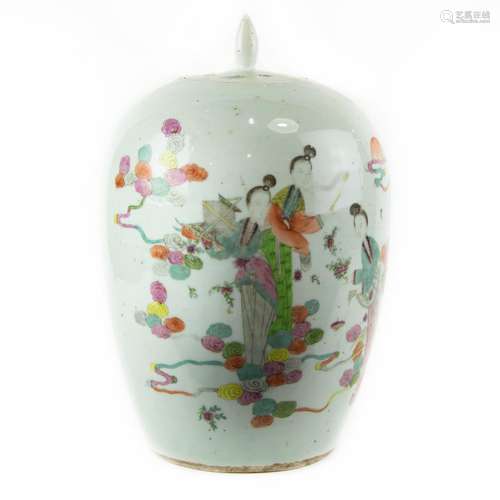 Chinese famille rose jar