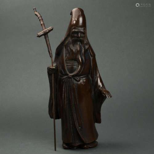 Japanese Bronze Figure of Su Wu