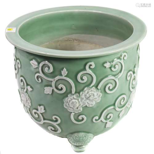 A Japanese celadon jardinere