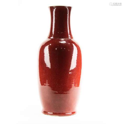 Large Chinese oxblood glaze vase