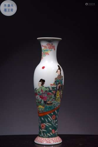 Chinese Famille Rose Porcelain Vase,Mark