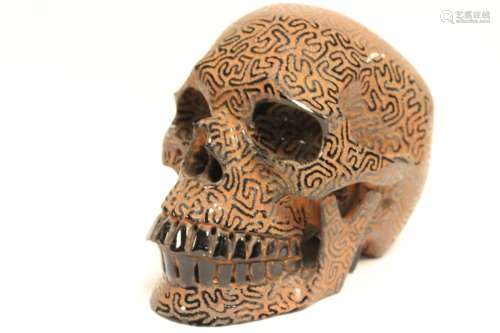 Pre-Columbia Stone Skull Head