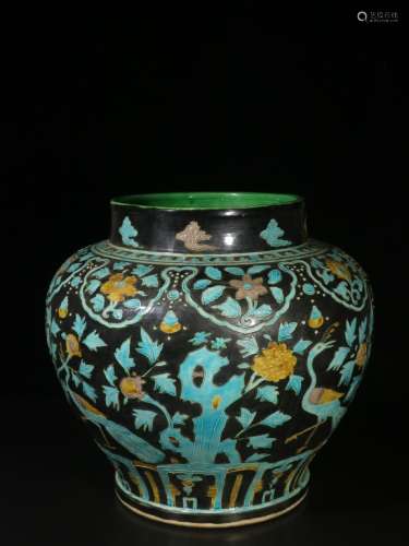 Chinese Enamel on Porcelain Jar Vase