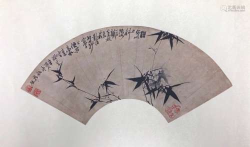 Chinese Ink Color Fan Painting