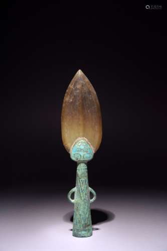 Bronze Spear w Patina