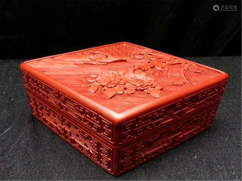 Chinese Cinnabar Lacquered box