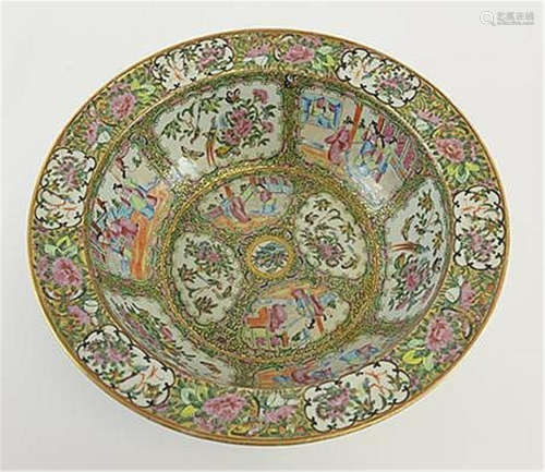 Massive Late 19th Century Chinese Export Rose Medallion Bowl