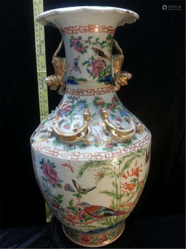 Massive Late 19th Century Chinese Export Rose Medallion VASE...